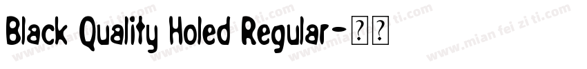 Black Quality Holed Regular字体转换